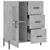 vidaXL Sideboard Betongrau 69,5x34x90 cm Holzwerkstoff