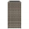 vidaXL Garten-Beistelltisch mit Glasplatte Grau 58x27,5x55 cm Rattan
