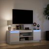 vidaXL TV-Schrank mit LED-Beleuchtung Wei&szlig; 139,5x34x50cm Holzwerkstoff