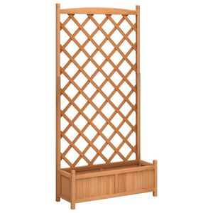 vidaXL Pflanzk&uuml;bel mit Spalier Braun 90x35x180 cm Massivholz Tanne