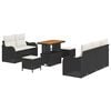 vidaXL Gartensofa-set 8 stk. Schwarz Poly-Rattan