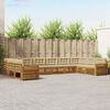 vidaXL Sofagarnituren 7 pcs Natur und Beige Massivholz Akazie