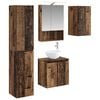 vidaXL Badezimmerschrank-Set 5 pcs Altholz 50 x 14,5 x 70 cm