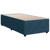 vidaXL Boxspringbett mit Matratze Blau 90x200 cm Samt