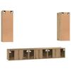 vidaXL TV-Schrankset Wandmontiert 5 pcs Artisan-Eiche Holzwerkstoff