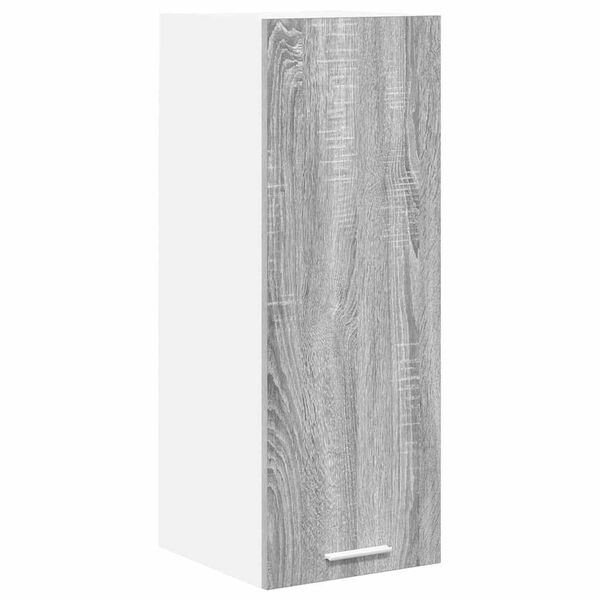 vidaXL H&auml;ngeschrank Grau Sonoma und Wei&szlig; 30 x 31 x 80 cm Holzwerkstoff