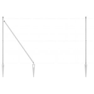 vidaXL Zaunpfosten Sonstiges 52 pcs Grau 3,2 x 3,2 x 180 cm Stahl