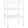vidaXL Badezimmer Waschtischgestell Wei&szlig; 59x38x83 cm Eisen