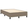 vidaXL Boxspringbett mit Matratze & LED Taupe 120x200 cm Stoff