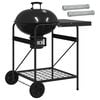vidaXL Holzkohlegrill mit R&auml;uchertuben 91 x 71 x 107 cm Stahl Schwarz