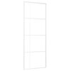 vidaXL Schiebet&uuml;r ESG-Glas und Aluminium 76x205 cm Wei&szlig;