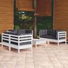 vidaXL 7-tlg. Garten-Lounge-Set mit Kissen Kiefer Massivholz