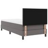 vidaXL Boxspringbett mit Matratze Grau 100 x 200 cm Kunstleder