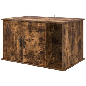 vidaXL Katzenhaus Ger&auml;ucherte Eiche 85 x 55 x 50 cm Holzwerkstoff