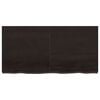 vidaXL Tischplatte Dunkelbraun 120x60x(2-6)cm Massivholz Eiche