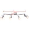 vidaXL Deckenleuchte mit 4 LED Spotlights Satin Nickel