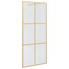 vidaXL Walk-in Duschwand Gold 90 x 195 cm Geh&auml;rtetes Glas