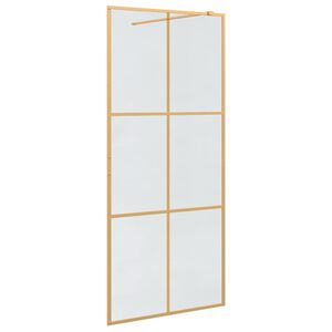 vidaXL Walk-in Duschwand Gold 90 x 195 cm Geh&auml;rtetes Glas