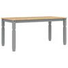 vidaXL Esstisch Corona Grau 160x80x75 cm Massivholz Kiefer