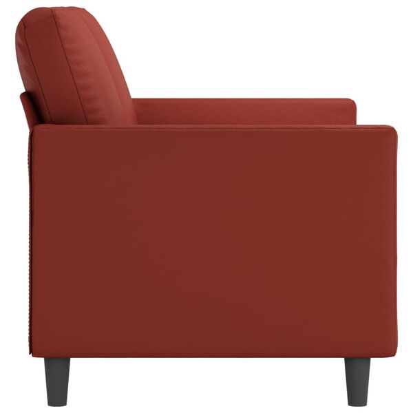 vidaXL 2-Sitzer-Sofa Weinrot 120 cm Kunstleder
