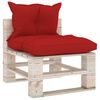 vidaXL 6-tlg. Garten-Lounge-Set aus Paletten mit Kissen Kiefernholz