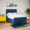 vidaXL Boxspringbett mit Matratze Blau 140x200 cm Stoff