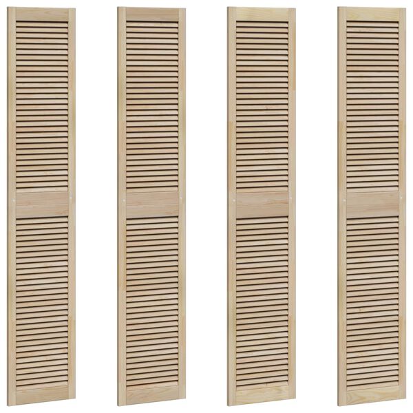 vidaXL Schrankt&uuml;r 4 pcs Natur 140.5 x 2 x 59.5 cm Massives Kiefernholz