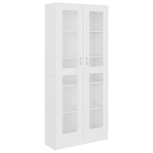 vidaXL Vitrinenschrank Wei&szlig; 82,5x30,5x185 cm Holzwerkstoff