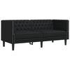vidaXL 2-tlg. Chesterfield-Sofa-Set Schwarz Kunstleder