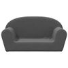 vidaXL Kindersofa 2-Sitzer Anthrazit Weich Pl&uuml;sch