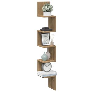 vidaXL Wand-Eckregal Artisan-Eiche 20x20x127,5 cm Holzwerkstoff