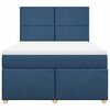 vidaXL Boxspringbett mit Matratze Blau 160x200 cm Stoff