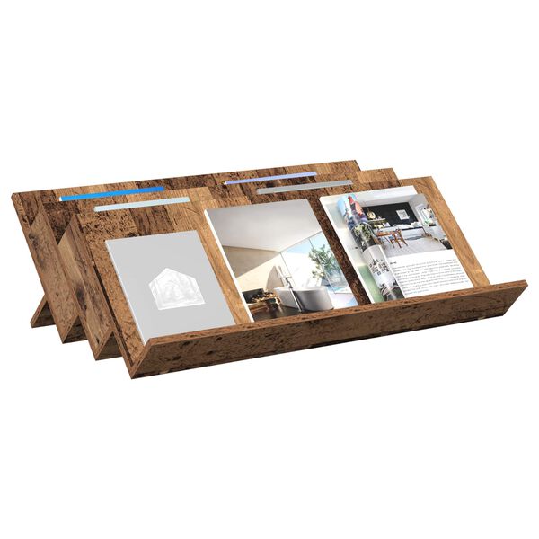 vidaXL Magazinregal mit Regal Altholz 90 x 53 x 28,5 cm Holzwerkstoff