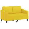 vidaXL 2-Sitzer-Sofa Hellgelb 140 cm Stoff
