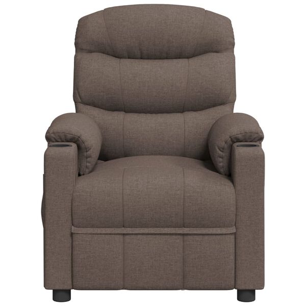 vidaXL Relaxsessel Elektrisch Taupe Stoff
