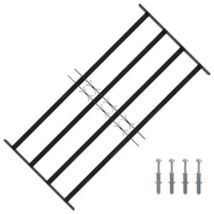 vidaXL Fenstergitter 115 x 60 cm Pulverbeschichteter Stahl Schwarz