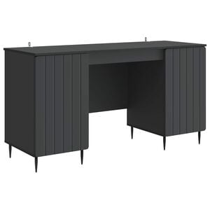 vidaXL Schreibtisch mit Regal Schwarz 142,5 x 50 x 75 cm Holzwerkstoff
