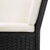 vidaXL 6-tlg. Garten-Lounge-Set mit Auflagen Poly Rattan Schwarz