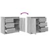 vidaXL Sideboard mit Schublade Grau Sonoma 71x35x65 cm Holzwerkstoff