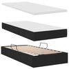 vidaXL Bett mit Stauraum und LED mit LED Schwarz 90 x 200 cm Polyester