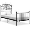 vidaXL Bettgestell Schwarz Metall 90x200 cm