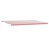 vidaXL Ausziehbare Markise Rot und Wei&szlig; 600 x 350 cm