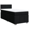 vidaXL Boxspringbett mit Matratze Schwarz 90x200 cm Stoff