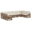 vidaXL Gartensofa-set 10 stk. Beige Poly-Rattan