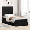 vidaXL Ottoman-Bett mit Matratze & LEDs Schwarz 90x190 cm Stoff