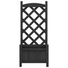 vidaXL Pflanzk&uuml;bel mit Spalier Schwarz Massivholz Tanne