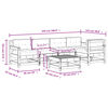 vidaXL 6-tlg. Garten-Lounge-Set mit Kissen Weiß Massivholz