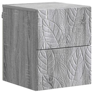 vidaXL Wandmontierter Nachttisch Sonoma-Grau 34,5 x 33 x 40 cm