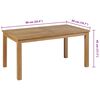 vidaXL Couchtisch 90x50x45 cm Massivholz Teak