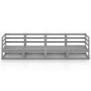 vidaXL Outdoor-Sofa 4-Sitzer Grau Massivholz Kiefer